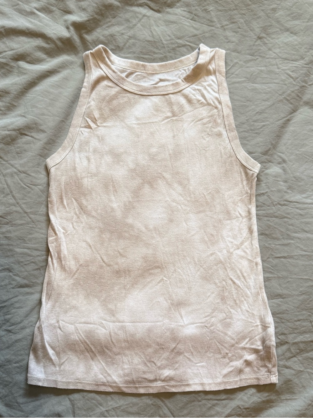 Women’s Sleeveless Ribbed Tank Top - Cream